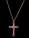 Radiant Gem Cross Necklace